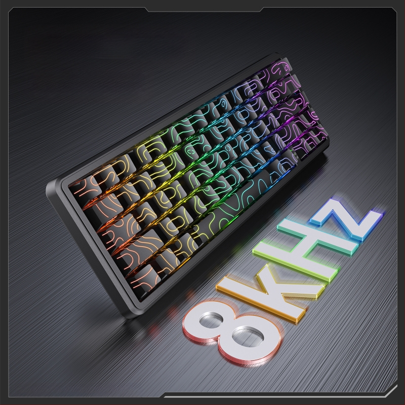 ONIKUMA G67 magnetinės ašies mechaninė klaviatūra, kontūrinė, šoninė, graviruota, laidinė, RGB, mažo vėlavimo, 8K apklausų dažnio, magnetinė ašis