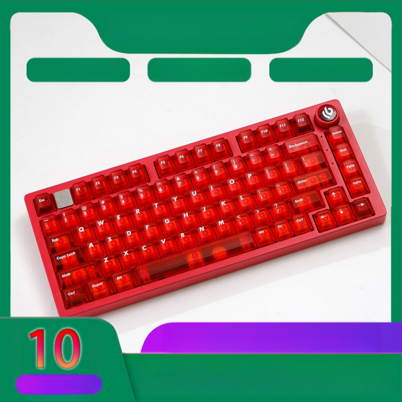 Punase ja valge uduvärvi läbipaistev originaalkõrgusega klahvikate, väike komplekt, sobib 60 68 64 72 75 84 87 ja teistele massiiviklahvidele