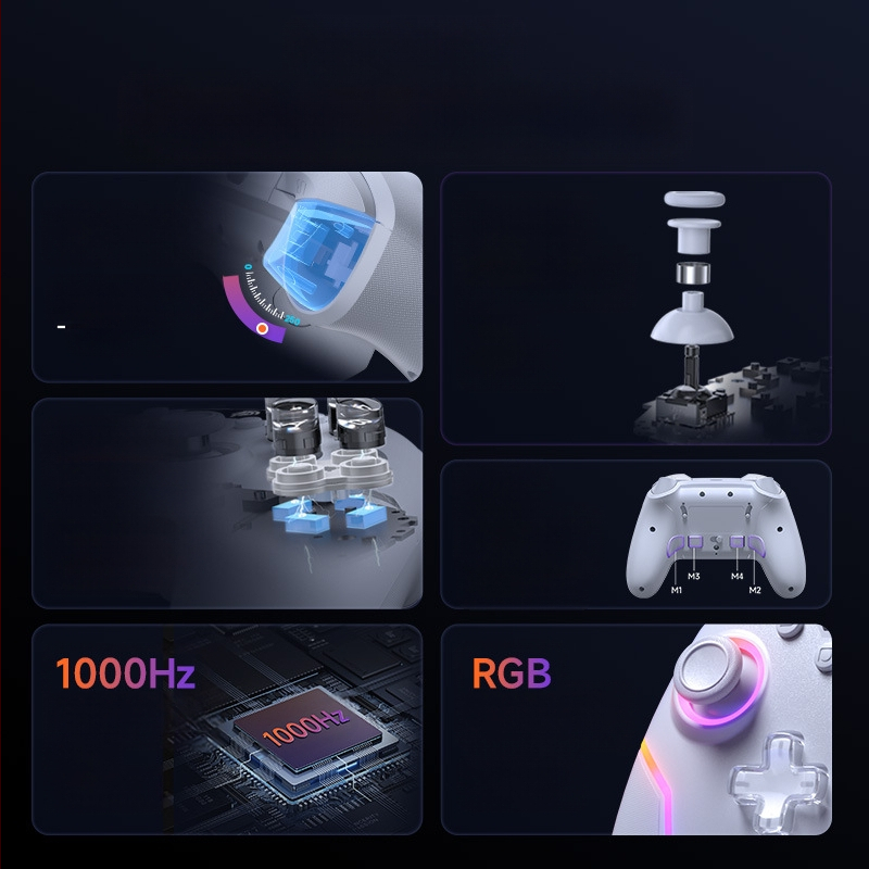 Easysmx Gamepad X20 Hall Trigger Διπλής Λειτουργίας Εναλλαγή + Αποσπώμενο Hall Rocker + Πλήρη Μηχανικά Πλήκτρα