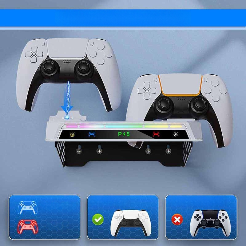 PS5pro/PS5slim/PS5 host universaalne seinakinnitus PS5 käepidemele, laadimisele, peakomplekti hoidikule YZC-505