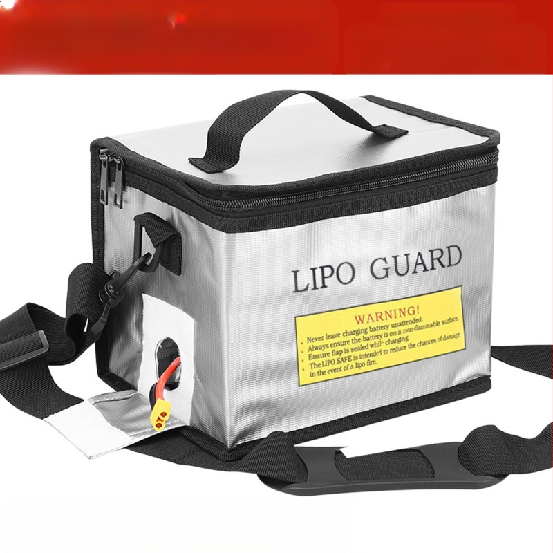 Daudzfunkcionāls litija akumulatora sprādziendrošs somas modelis ar plecu siksnu Droša uzlāde Ugunsdrošs liesmas slāpējošs soma 215 * 145 * 165