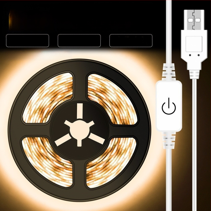 LED šviesos juosta USB jutiklinis šviesos juosta 5V/2835 spintelės drabužių spintos koridoriaus lovos jutiklinis šviesos juosta