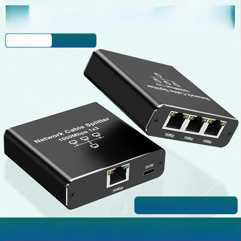 RJ45 gigabitu tīkla sadalītājs no 1 līdz 2 tīkla koplietotājs no 1 līdz 4 RJ45 tīkla kabeļa sadalītāja komutācijas maršrutēšana