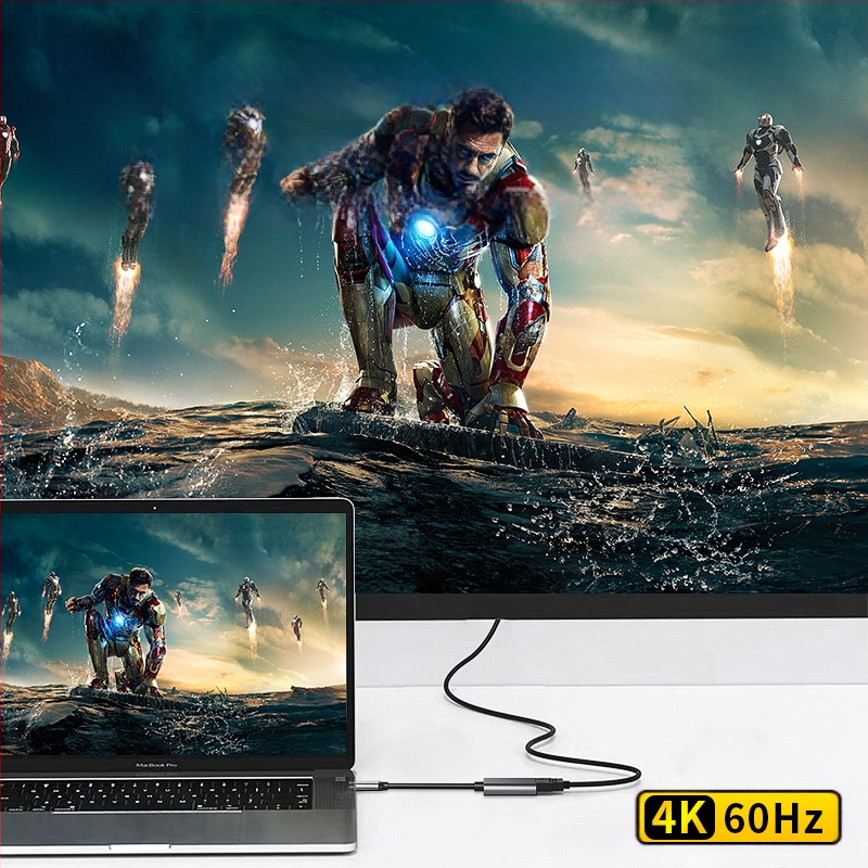 Type-C uz HDMI sieviešu 4K mobilā tālruņa datora monitora tā paša projekcijas ekrāna kabelis augstas izšķirtspējas pārsūtīšana uz Type-C uz HDMI