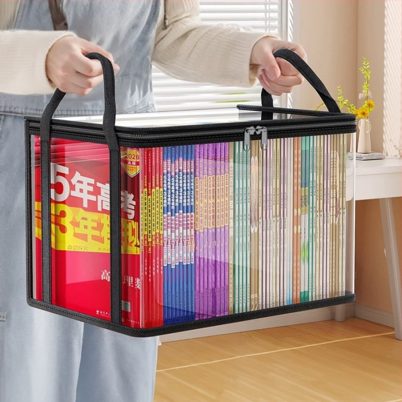 Hulgimüük PVC raamatute hoiukott õpilastele kaasaskantav mitmeotstarbeline veekindel ja tolmukindel viimistlusega suure mahutavusega paksendatud hoiukott