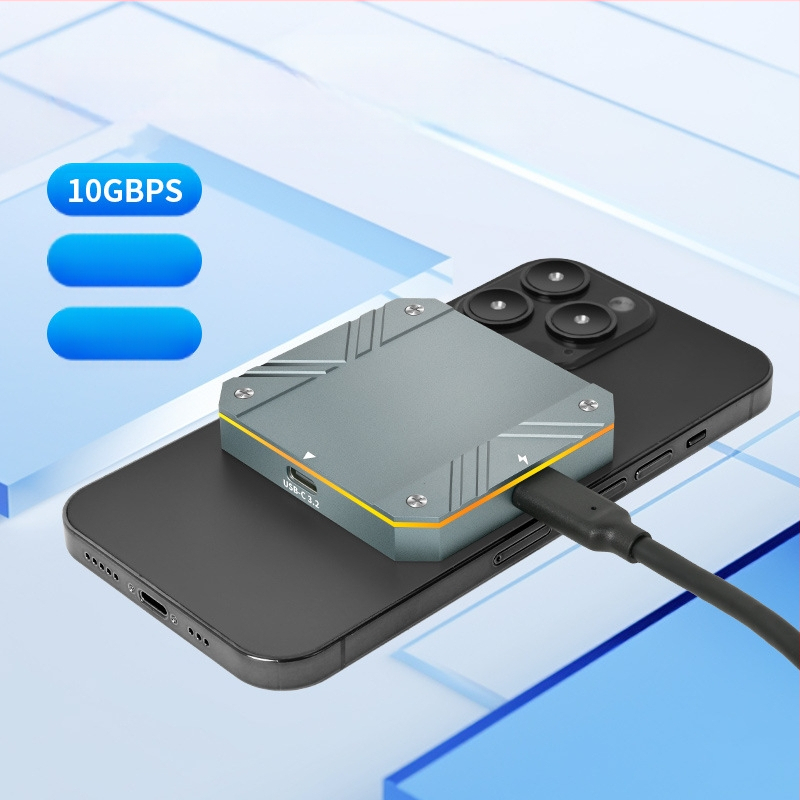 Pārrobežu cietā diska kaste M.2 mobilais cietais disks ar dzesēšanu TypeC ārējais mobilais tālrunis dators magnētiskais cietais disks