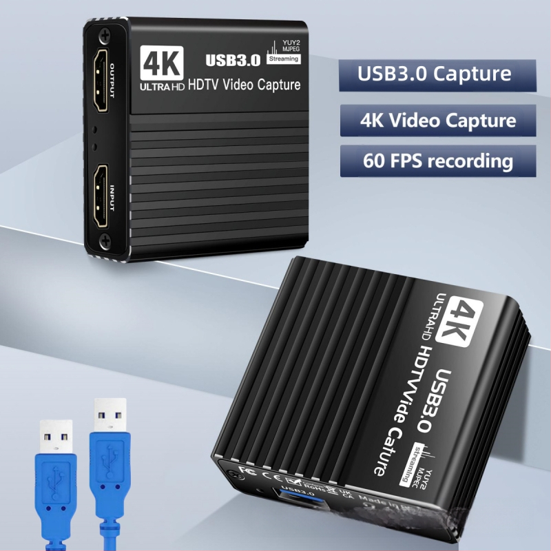 USB3.0 videokaardi HDMI4K salvestuskasti mängu saatejuhi mikrofon 1080P salvesti 60FPS