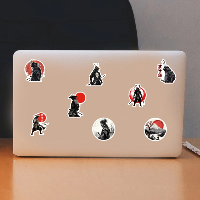 50 retro Jianghu lovagias Bushido kézi számla anyag matricák írószer poggyászjegyzetek vízálló matricák nagykereskedelem