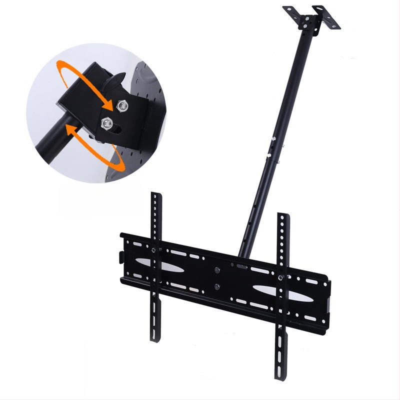 14-70 инчова универсална закачалка за телевизор с екран, въртяща се таванна скоба, височината на която може да се удължи, за показване на рекламна машина