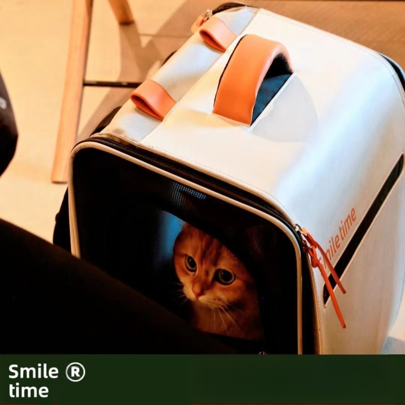 Smile Time kassikandja seljakott kaasaskantav kokkupandav suure mahutavusega õues kasutatav lemmikloomakott hingav