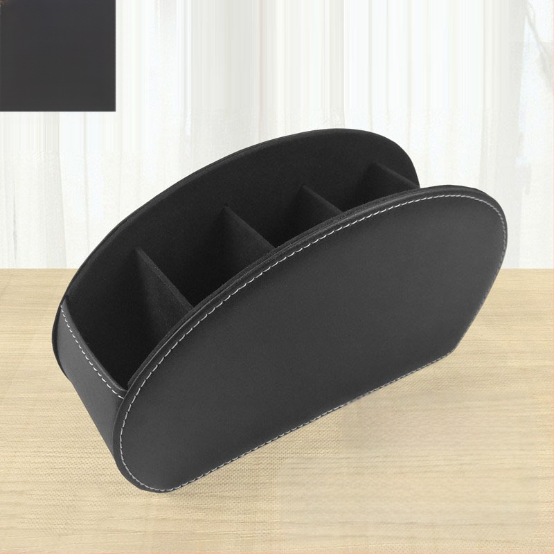 Gyári közvetlen értékesítésű bőr asztali tárolódoboz kozmetikumok tárolására és szervezésére szolgáló irodai multifunkcionális PU távirányítós tárolódoboz