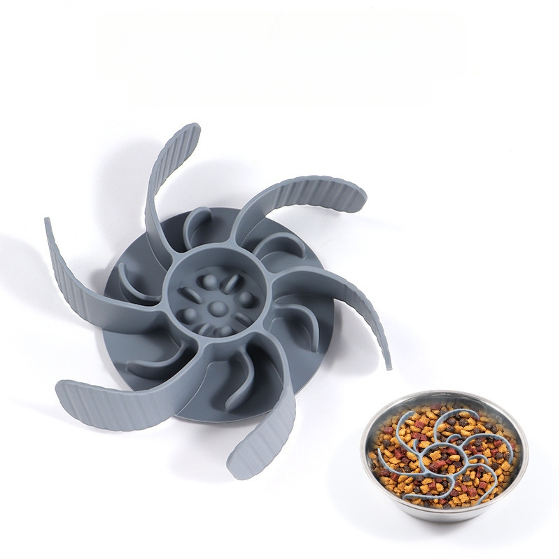 Lassú etető fulladásgátló eszköz kisállatoknak, szilikon fulladásgátló lassú etetőtál tapadókoronggal, univerzális macskáknak és kutyáknak, fulladásgátló, lassú etetés