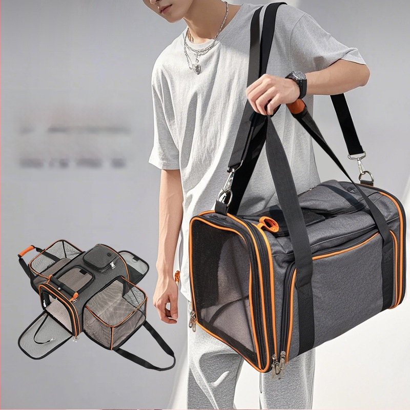 Kassikott Väljaminev kaasaskantav kassi seljakott Kokkupandav lemmikloomakott Laiendatav lemmikloomapesa Hingav ruudukujuline laiendatav koerakott