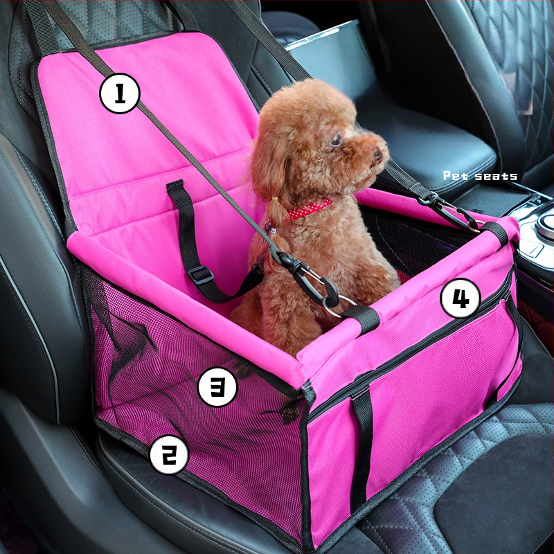 Határokon átnyúló címkézésű hordozható kisállattáska kiránduláshoz, összecsukható, lélegző és nem fülledt autós kutyakirándulási táska