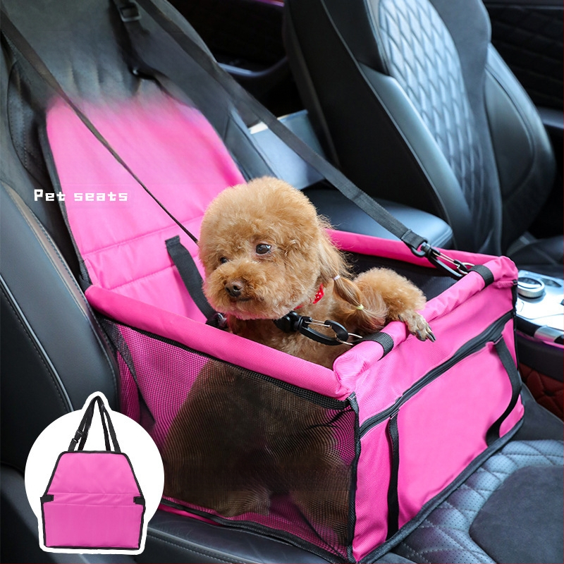 Határokon átnyúló címkézésű hordozható kisállattáska kiránduláshoz, összecsukható, lélegző és nem fülledt autós kutyakirándulási táska