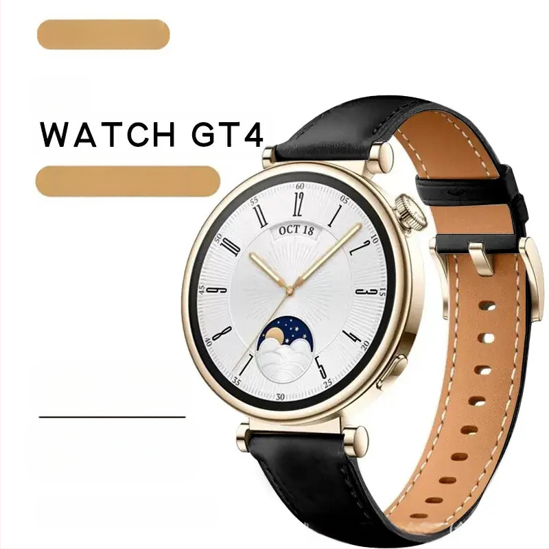 Piemērots Huawei Gt4/Gt5 pulksteņa siksniņai, Watch Gt6 sieviešu modelim, īstas ādas vīriešu oriģinālais 41 mm/46 mm