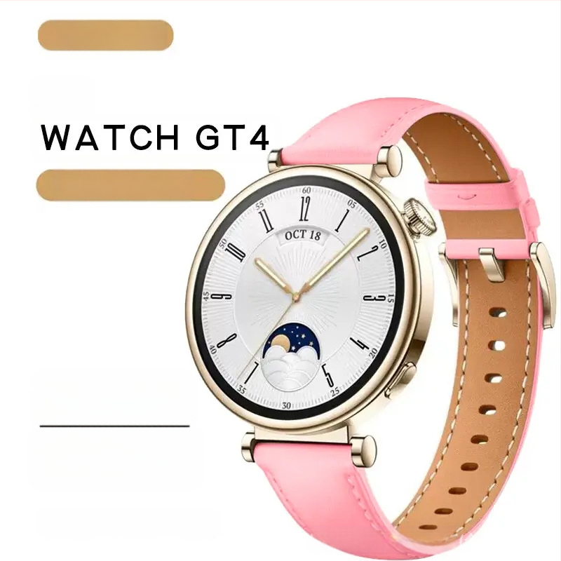 Piemērots Huawei Gt4/Gt5 pulksteņa siksniņai, Watch Gt6 sieviešu modelim, īstas ādas vīriešu oriģinālais 41 mm/46 mm