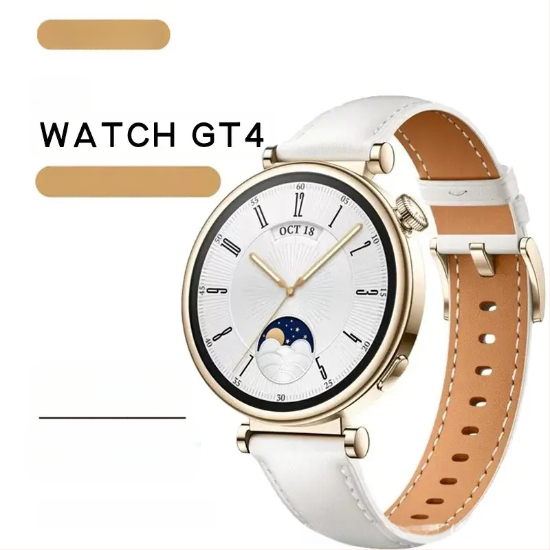 Piemērots Huawei Gt4/Gt5 pulksteņa siksniņai, Watch Gt6 sieviešu modelim, īstas ādas vīriešu oriģinālais 41 mm/46 mm