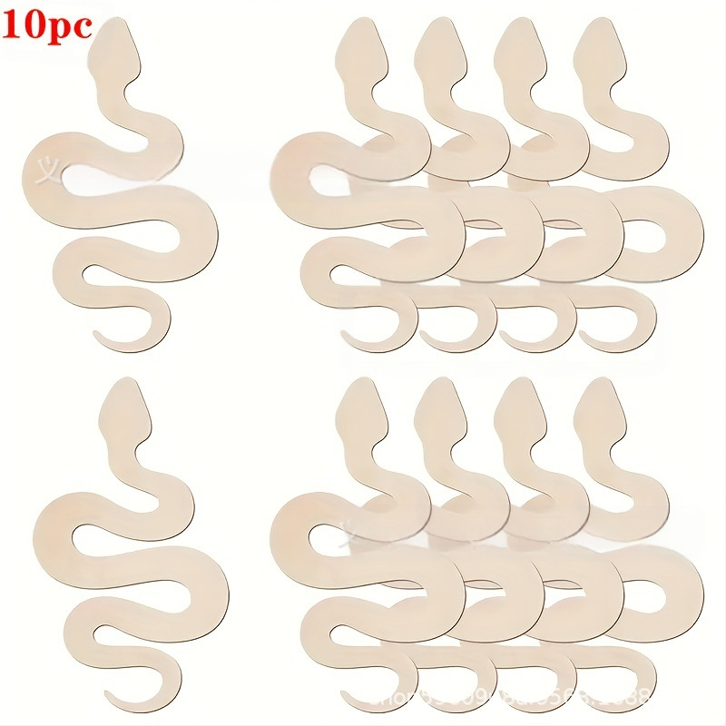 10 kígyó alakú fadarab, fából készült, barkácsolás, festés, graffiti, kézműveskedés, fából készült függődíszek, nyaraló