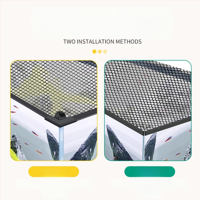 Akvariumo apsaugos nuo šuolių tinklas, magnetinis akvariumo uždangalinis tinklas, akvariumo uždangalinis tinklas nuo šuolių, akvariumo apsauga nuo pabėgimo, upelio akvariumo „Rex Dragon“ tinklas nuo šuolių