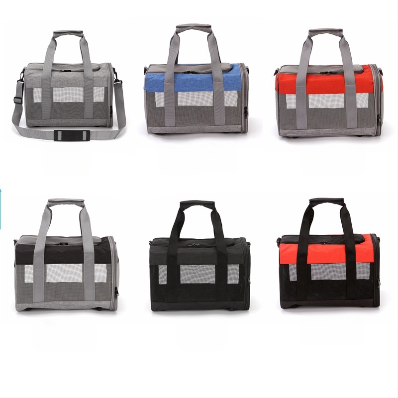 Eladó, határokon átnyúló, kalap és táska, hordozható, egyszerű, keresztpántos kisállat-hordozó kutyáknak és macskáknak, könnyű és lélegző kisállat-ketrec