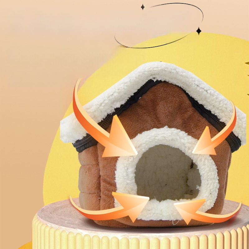 Kisállatfészek kellékek pamut fészek szélálló stabil levehető és mosható madár kisállat téli meleg papagájház hidegálló teljes hálós szőr