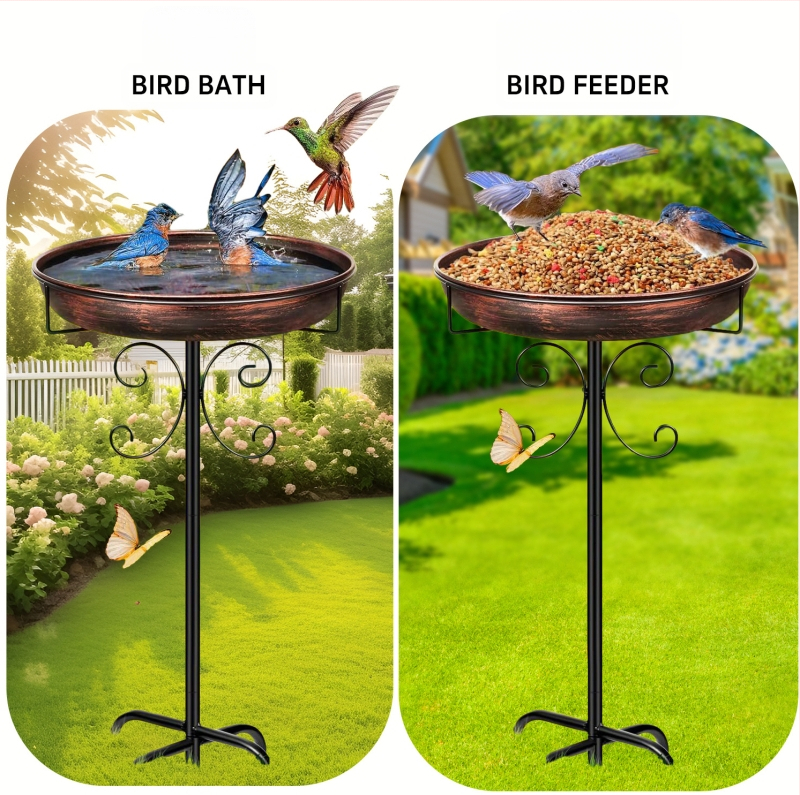 Határokon átnyúló Amazon fém talajmadáretető madárkád vas kézműves kültéri udvari nagykereskedelmi gyártó