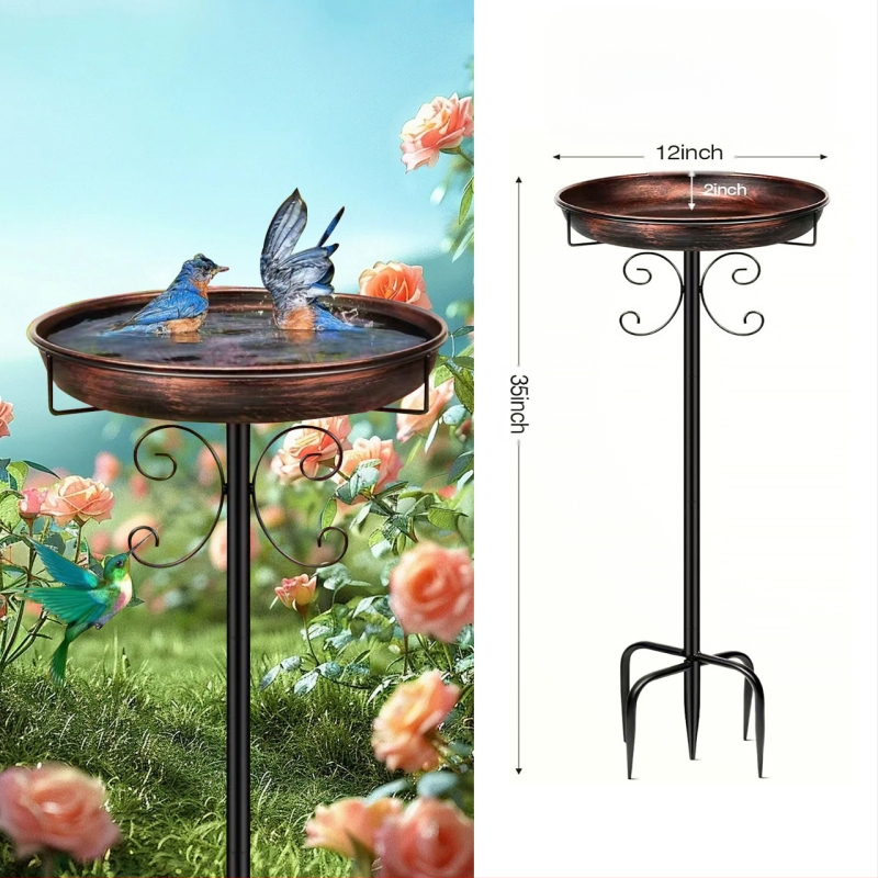 Határokon átnyúló Amazon fém talajmadáretető madárkád vas kézműves kültéri udvari nagykereskedelmi gyártó