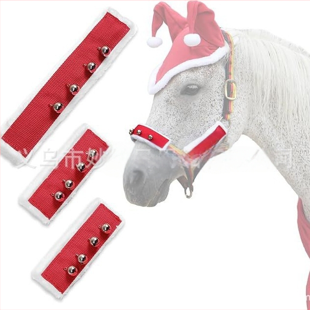 Трансгранично ново коледно покривало за юзда, покривало за юзда от полар, покривало за камбанка за парада на Дядо Коледа