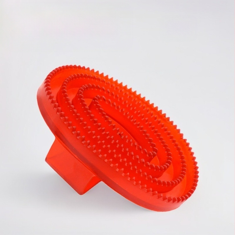 Hobuse puhastushari, lemmikloomade suplemise kummist hari, PVC materjalist hobuse fluorestseeruv massaažihari suur suurus