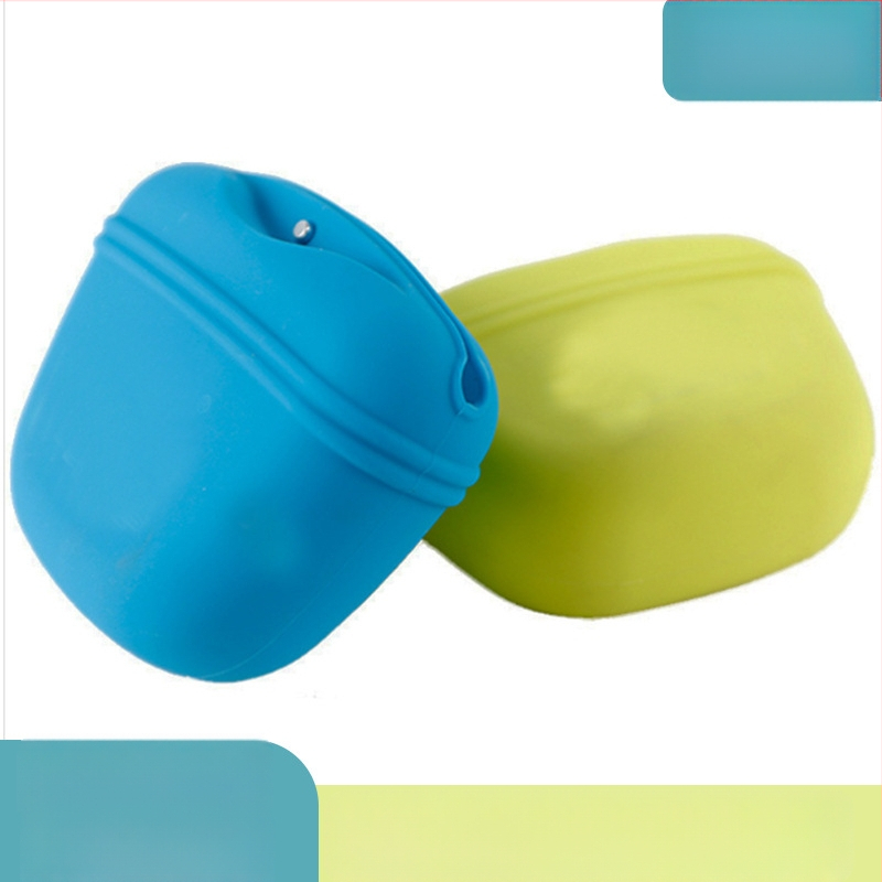 Gyárilag közvetlen szilikon uzsonnászsák kutyaeledel-zsákból uzsonnászsák kiképző övtáska kültéri kutyakiképző táska nyomtatható