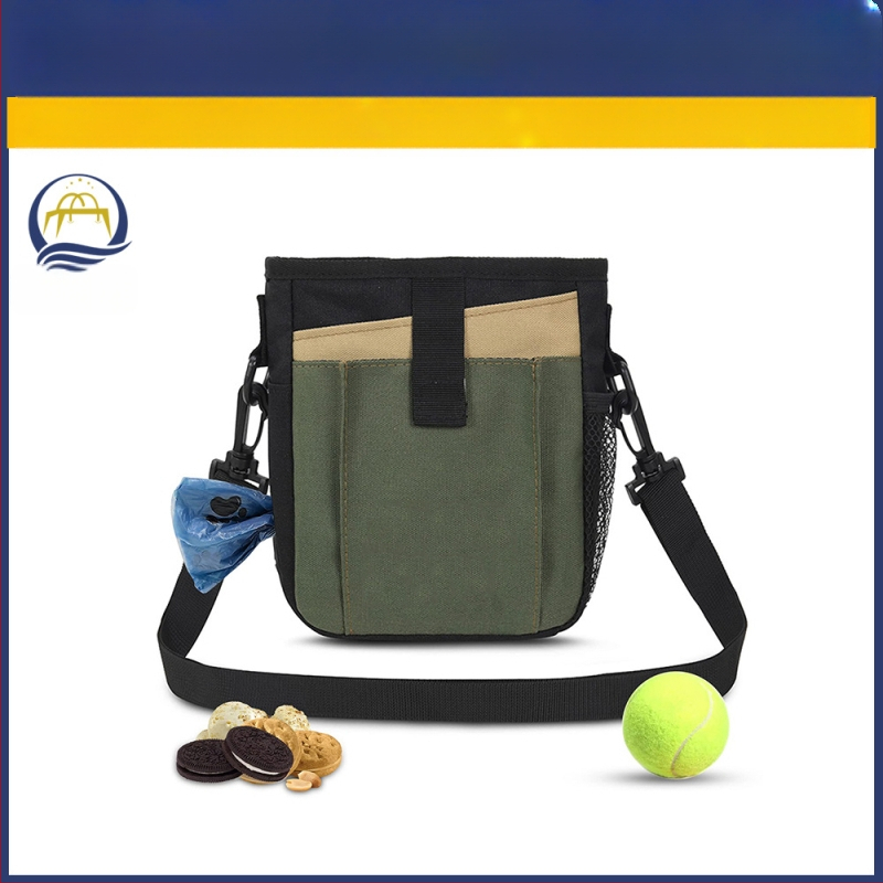 Testreszabott logóval ellátott, tartós kisállat-etető táska, kutyakiképző táska, uzsonnás táska, kültéri kutyaeledel-táska, keresztpántos táska