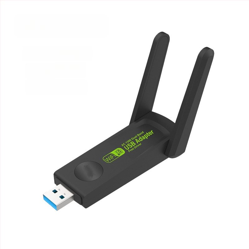 Placă de rețea wireless de 1300m Gigabit cu dublă frecvență 5G, fără driver, pentru computer, cu receptor USB WiFi, transmițător, placă de rețea USB