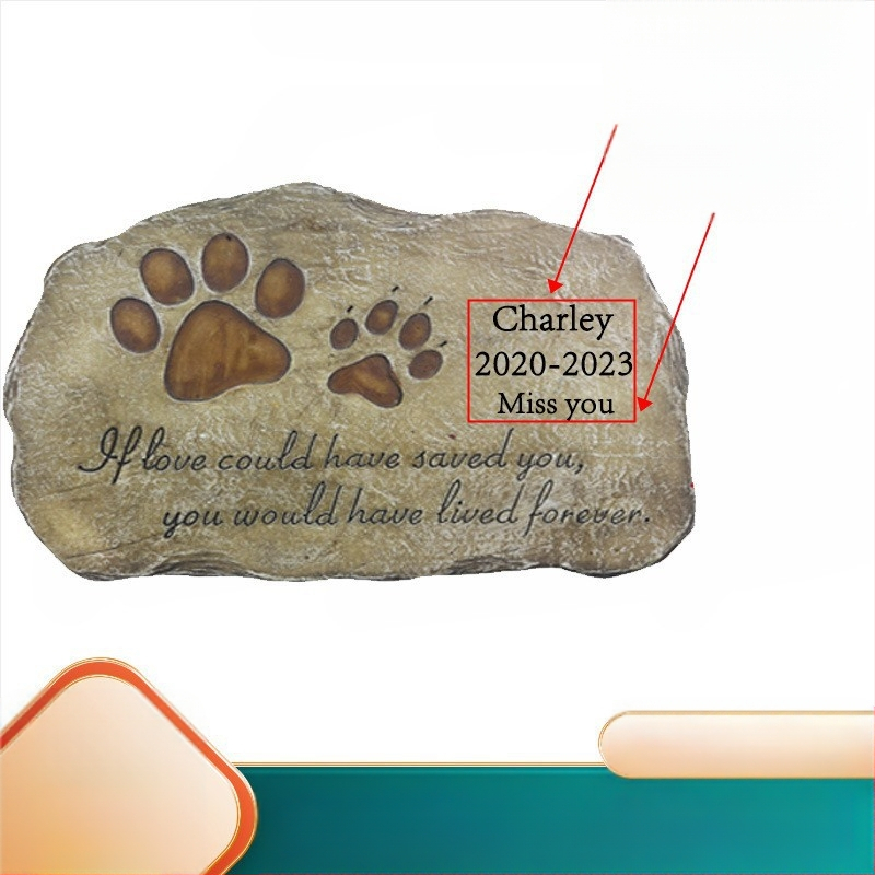 „Amazon“ asmeniniai lazeriu UV spausdinti atminimo augintinio antkapio lauko sodo sodo dervos papuošalai