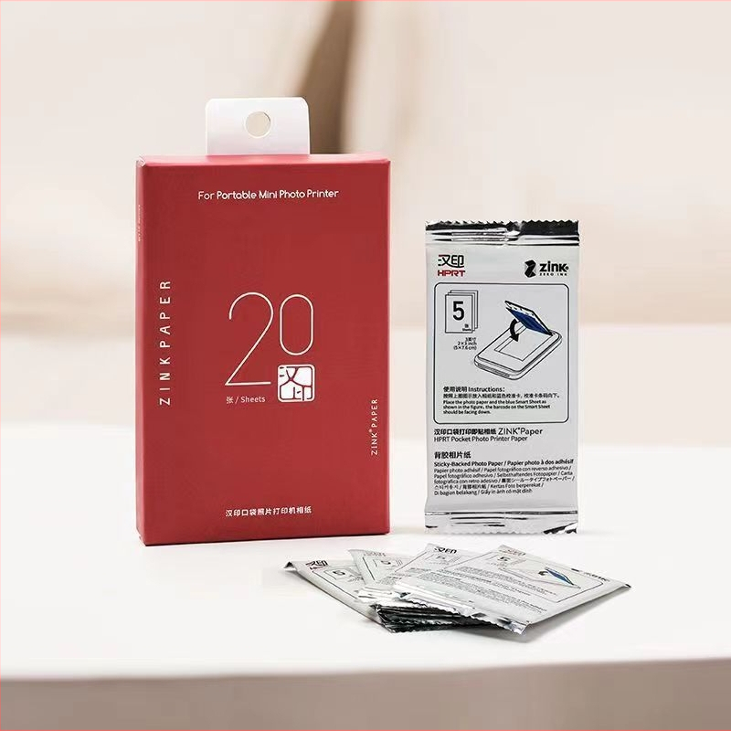 Hanyin Z1/Z2 fotopaber, originaalne 3-tolline tsinkfotopaber, fotoprinterile mõeldud spetsiaalne kõrge viskoossusega liim