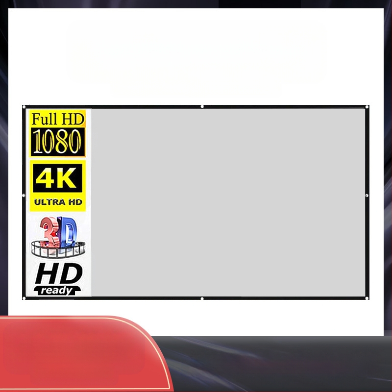 Проста метална анти-светлинна завеса 60 инча 70 инча 80 инча 90 инча 100 инча 120 инча сгъваема хартиена тръбна завеса проектор