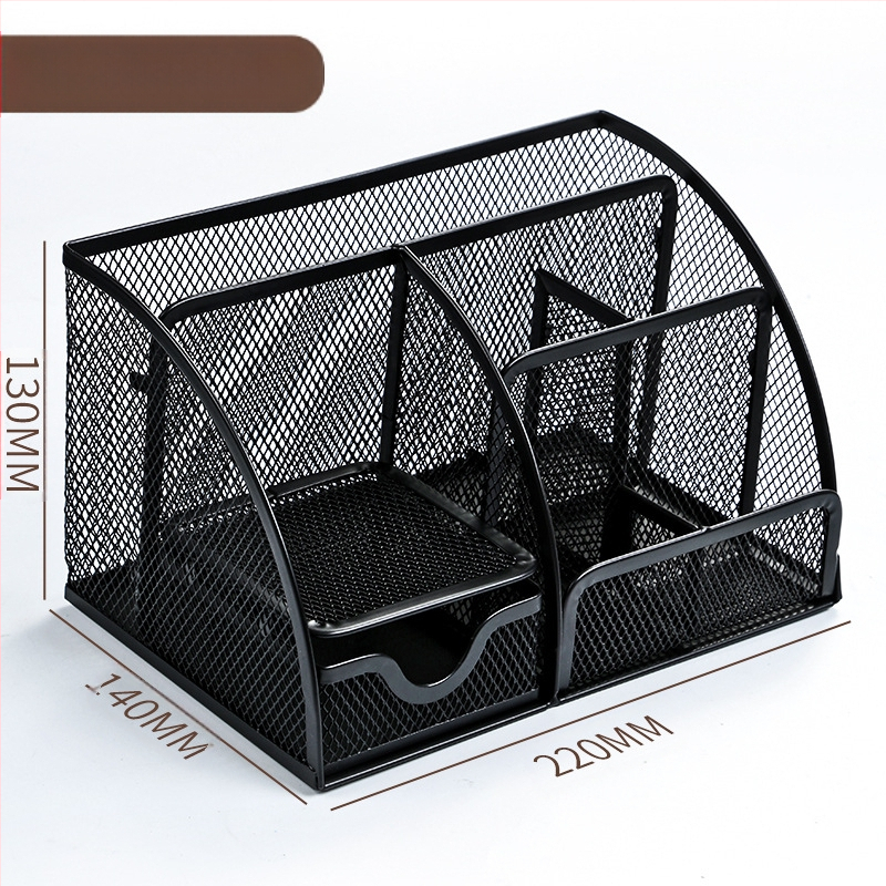 Deli 9200 daudzfunkcionāls pildspalvu turētāja uzglabāšanas kaste pildspalvu turētājs metāla sieta pildspalvu turētājs biroja piederumiem