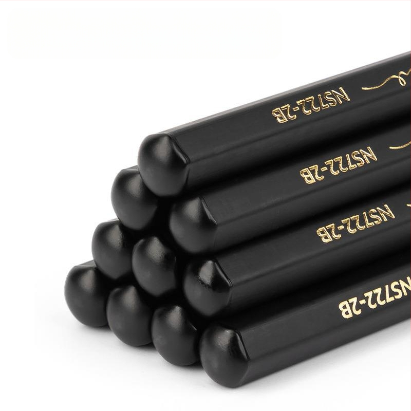 „Deli New Sai“ juodo medžio šešiakampis strypas, 2B rašymo pieštukas, grafitinis švinas, HB, juodos spalvos, itin ryškios spalvos (30 vnt./dėžutėje)