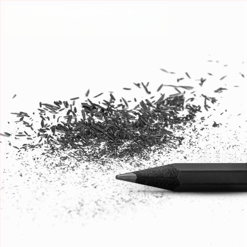 „Deli New Sai“ juodo medžio šešiakampis strypas, 2B rašymo pieštukas, grafitinis švinas, HB, juodos spalvos, itin ryškios spalvos (30 vnt./dėžutėje)