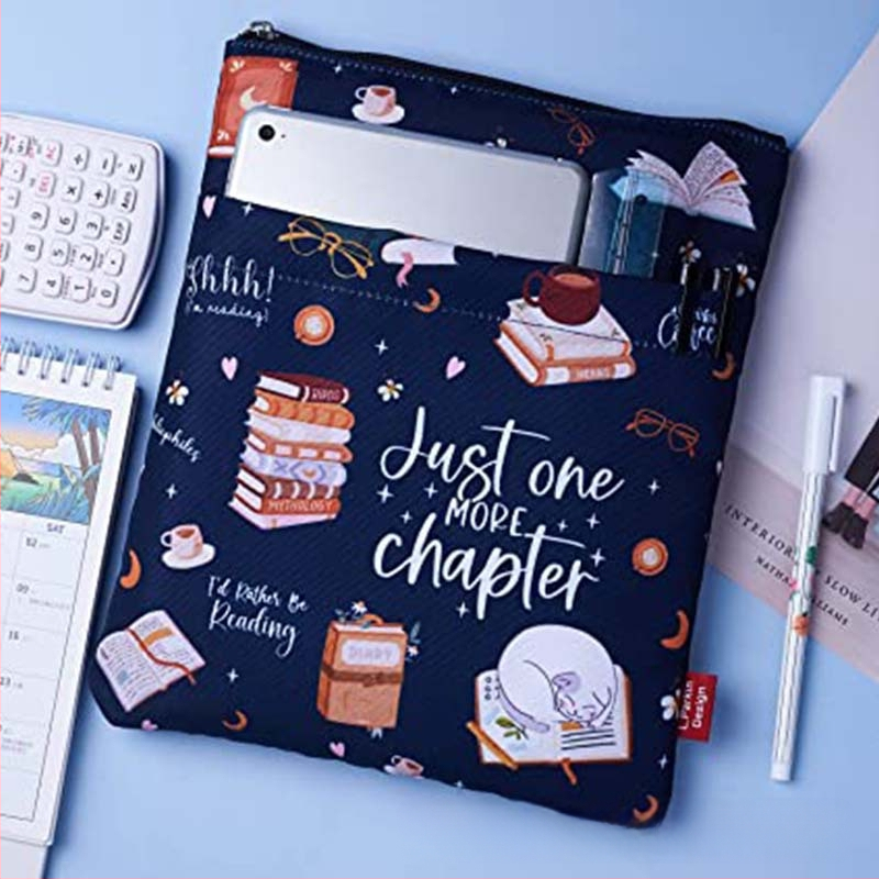 Εξώφυλλο βιβλίου με φερμουάρ και μπροστινή τσέπη, προστατευτικό κάλυμμα βιβλίου δώρου για λάτρεις των βιβλίων