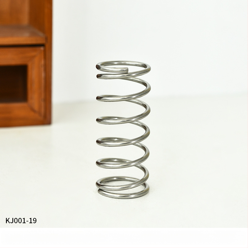 Paprastas nerūdijančio plieno spyruoklinis dantų šepetėlių stovas, tualeto stovas, tualetinis staliukas, kosmetikos šepetėlių laikymo stovas, rašiklio laikiklis