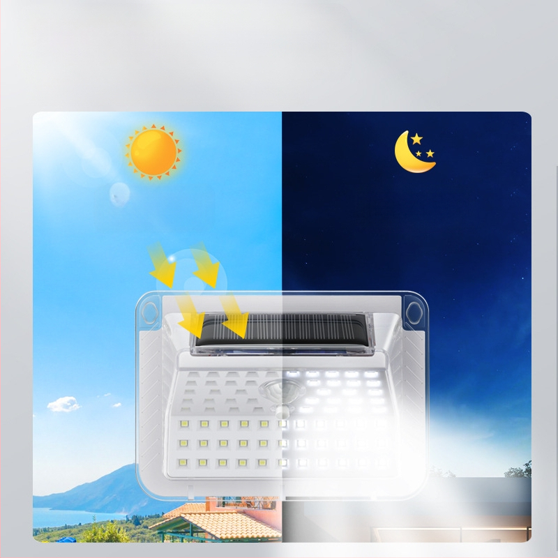 Kuum müük 2023 uus LED päikeseenergial töötav veekindel induktsioonlamp välistingimustes kasutatav sisehoovi seinalamp LED päikeseenergial töötav COB seinalamp