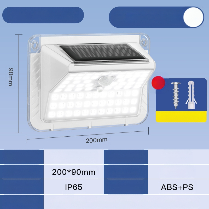 Kuum müük 2023 uus LED päikeseenergial töötav veekindel induktsioonlamp välistingimustes kasutatav sisehoovi seinalamp LED päikeseenergial töötav COB seinalamp