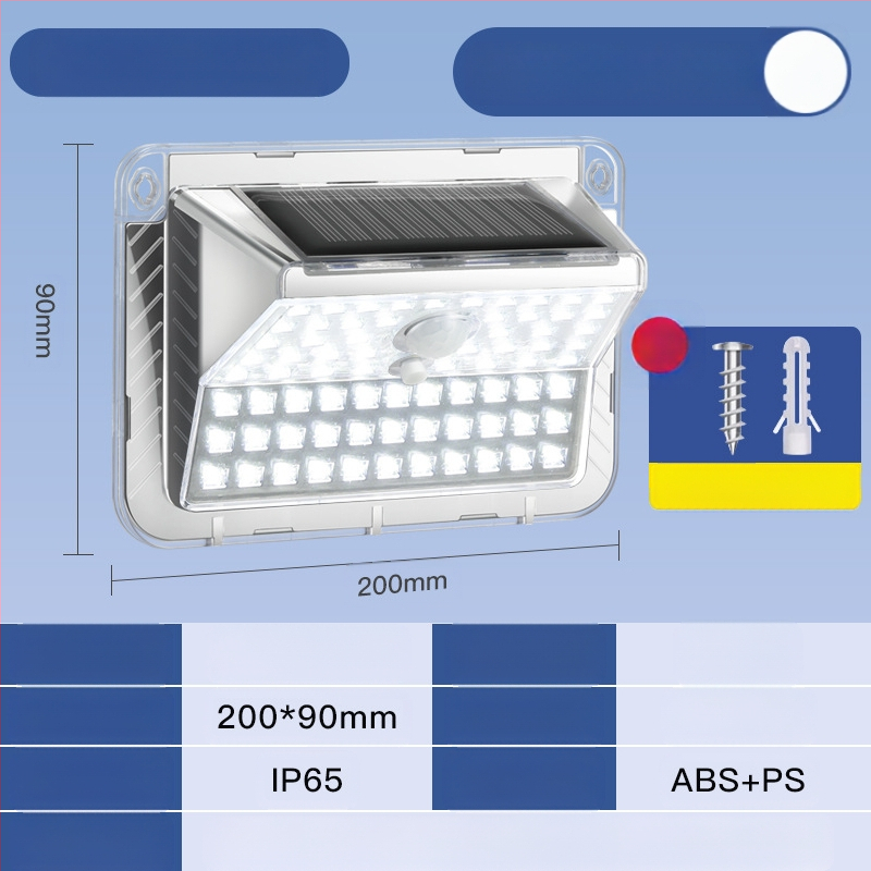 Kuum müük 2023 uus LED päikeseenergial töötav veekindel induktsioonlamp välistingimustes kasutatav sisehoovi seinalamp LED päikeseenergial töötav COB seinalamp