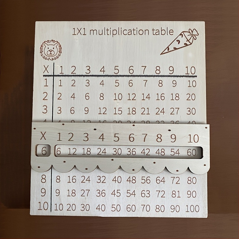 Határokon átnyúló népszerű új termék tanulási "Szorzótábla" eszközök fa kézműves termékek bukszusfából modern egyszerű fatábla