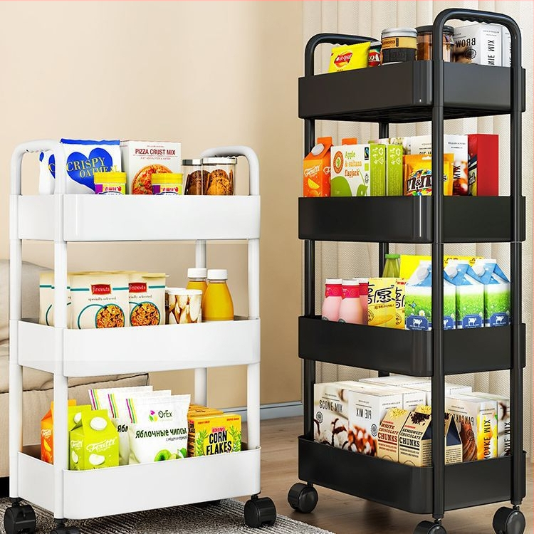 Konyhai tárolóállvány Padlókocsi Fürdőszoba Mobil rágcsálnivalók WC Többrétegű hálószoba Éjjeli tárolóállvány