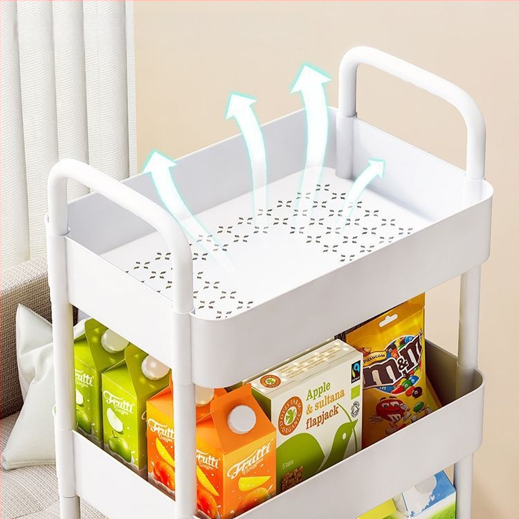 Konyhai tárolóállvány Padlókocsi Fürdőszoba Mobil rágcsálnivalók WC Többrétegű hálószoba Éjjeli tárolóállvány