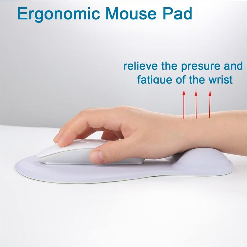 Tiesioginio gamyklinio pardavimo riešo pelės kilimėlis Riešo atrama Neslystantis silikoninis lėtai atsigaunantis darbalaukio kilimėlis Biuro specialus pelės kilimėlis