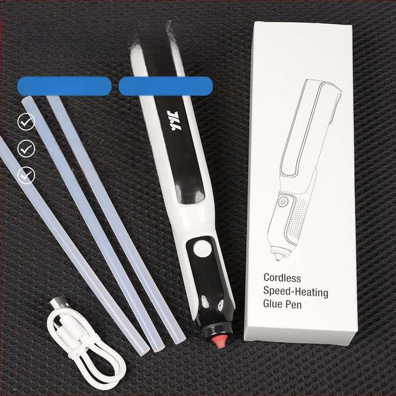Домашен безжичен пистолет за горещо лепило с литиева батерия, многофункционален домакински пистолет за лепило с литиева батерия, детски ръчно изработен лепило „Направи си сам“, USB зареждане