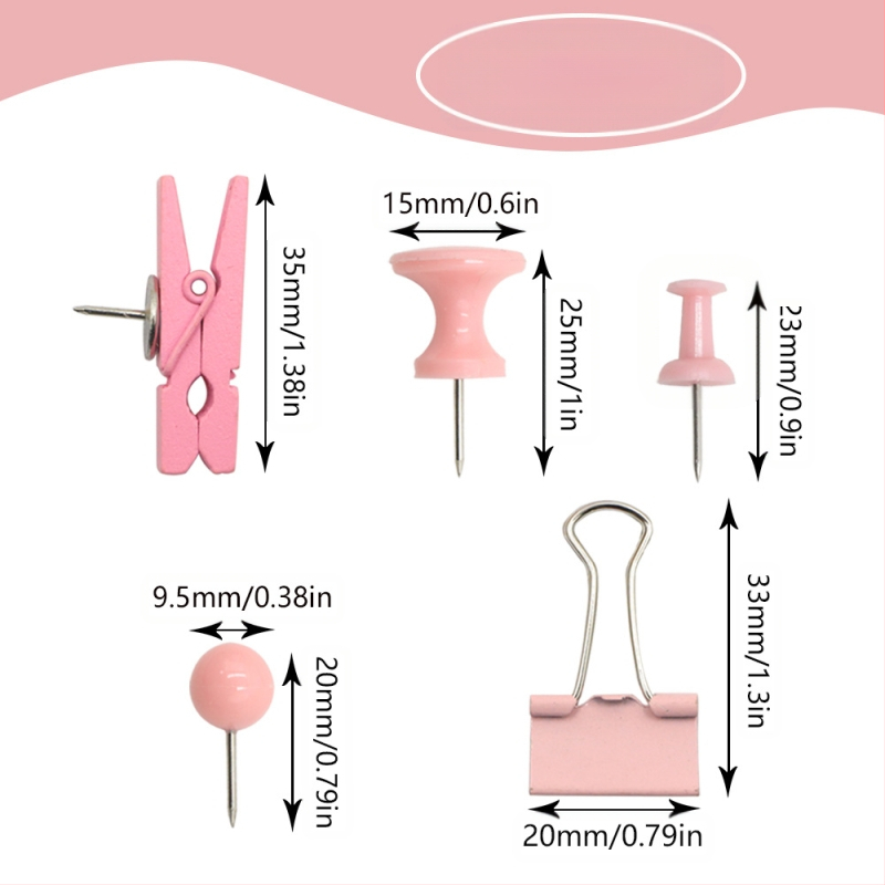 Gamykloje naujas 200 visiškai rožinių I formos smeigtukų rinkinys su ilgomis uodegos segtukais, rutuliniais nagais, „Macaron“ spalvos smeigtukų rinkinys.